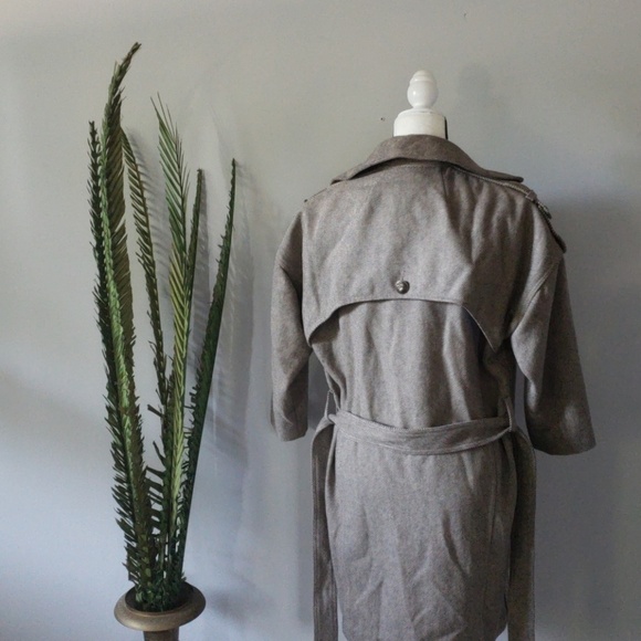 7 For All Mankind belted tweed trench coat - Picture 2 of 3